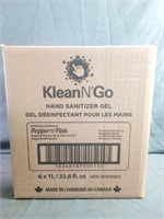 New in Box KleanN'Go Hand Sanitizer Gel 6 x 1L