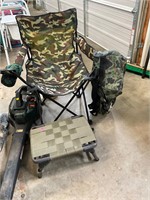 Camo Folding Chair and Folding Stool