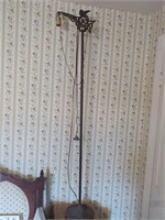 Victorian iron base floor lamp 57" UPSTAIRS