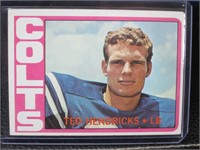 1972 TOPPS #93 TED HENDRICKS ROOKIE CARD HOF