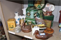 SHELF LOT DUCKS, DUCK TINS, ECT