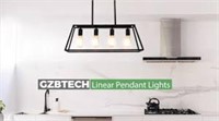 GZBtech industrial linear chandelier, 4-Light