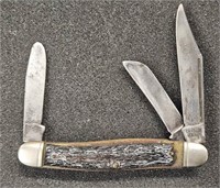 Vintage Camillus Bone 3 Blade Pocket Knife