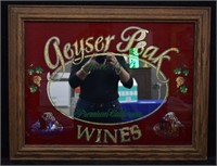 1982 Geyser Peak Wine Advertising Mirror