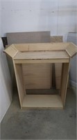 Oak Cabinet 10x24x33"h, Solid Surface Particle