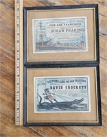 Framed Vintage Advertisements