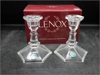 Lenox Crystal 5.5" Candlesticks IOB