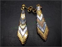 Milor Tricolor Sterling Silver Dangle Earrings
