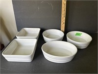 President’s Choice white serving dishes