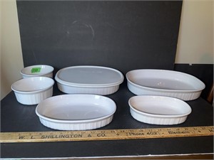 Corningware white serving dishes