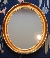 Vintage Style Oval Gold Mirror
