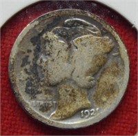1921 Mercury Silver Dime