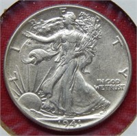 1941 Walking Liberty Silver Half Dollar