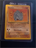 1999 Original OLD Rhyhorn Pokemon CARD