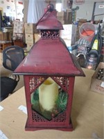 Metal Christmas Lantern with battery operated
