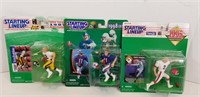 Vintage NFL Action Figures/Toys in Package (x3)