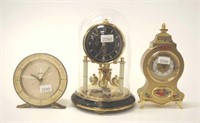 Three various vintage clocks