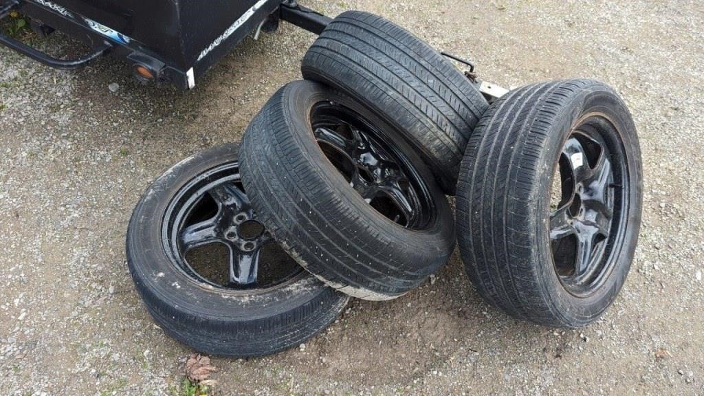 set of Four Good year Tires on Rims