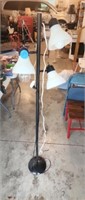 5 FOOT TALL STANDING 3 LIGHT LAMP WITH EXTRA CORD