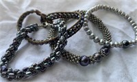 (4) Freshwater Pearl Bracelets