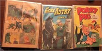 Lot of 3 old comics Gene Autry and Porky Pig