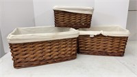 Linen Lined Nesting Baskets