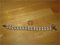 Beaded Bracelet Stamped 925