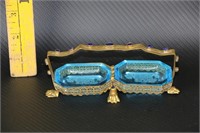 Gorgeous Jeweled Blue Intaglio Double Cellar