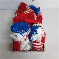Set of vintage,  knitted golf club head covers