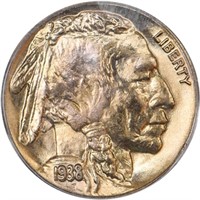 5C 1938-D BUFFALO. PCGS MS67