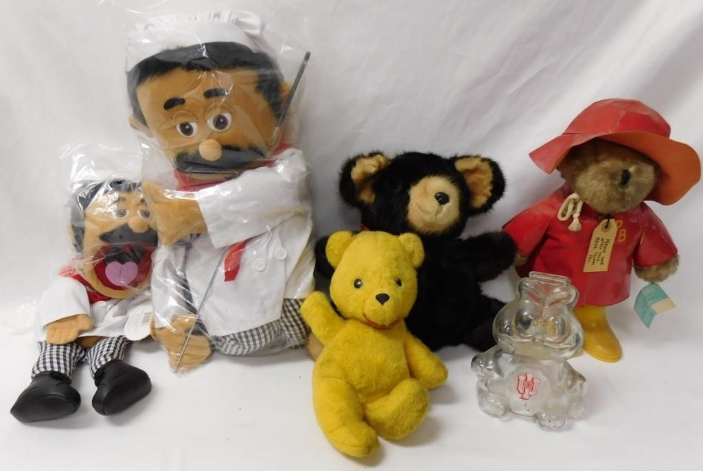 Winnie The Pooh, Silly Puppets, Garfield Bank etc