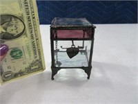 J. DEVLIN 3" Glass w/ Purple Trinket Fancy Box $$
