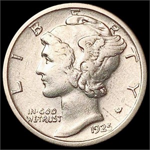 1925-S Mercury Dime NEARLY UNCIRCULATED