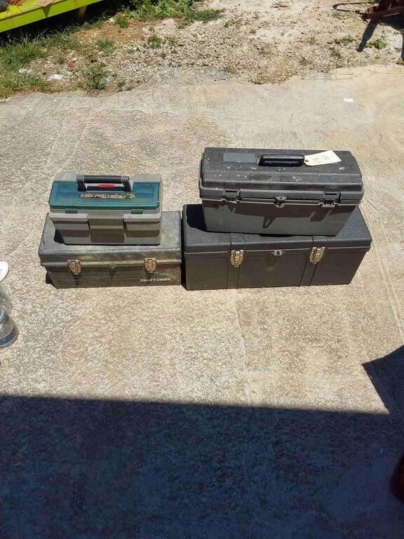 4 Plastic Toolboxes