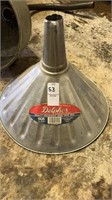 Delphos center tube funnel  quality galvanized