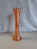 Carnival Glass Vase 9 1/4" tall Fleabite on base