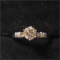 $4400  Platinum Pt950 Diamond (0.77Ct,I2,I) Diamon