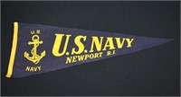 United States Navy Newport RI Felt Pennant