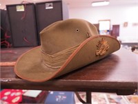 Aussie bush hat with pin marked "Australian