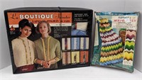 Vintage Yarn Kits, Knitted Sweater and Crochet