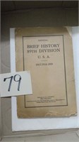 Official Brief History 89th Division Booklet