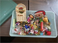 Box of Christmas decorations