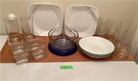 Corelle and glass dishes