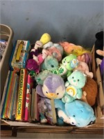 BOX OF COLLECTIBLE TOYS W/ CARE BEARS, ETC.