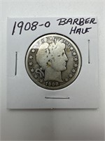 1908-O Barber Half Dollar