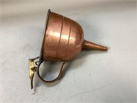 Vintage Copper Wine Oil Funnel with Screen