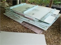 Several sheets of scoreboard insulation