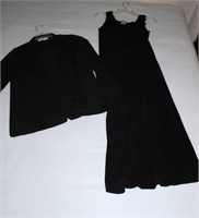 black dress and jacket