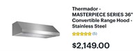 Thermador SS 36" Masterpiece Series Range Hood