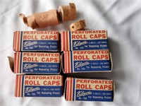 Kilgore rolls of caps in boxes & out